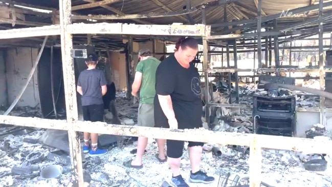 Tara family's heartbreaking return after fire