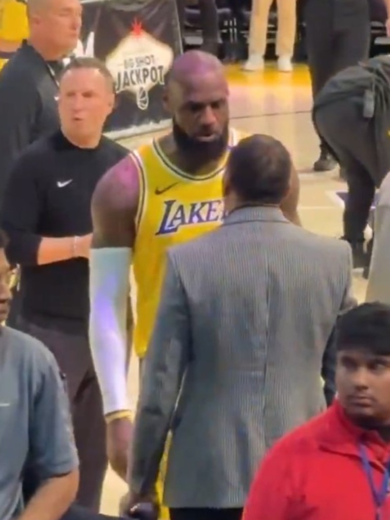 LeBron James wasn’t happy about commends made about his son. Photo: X.