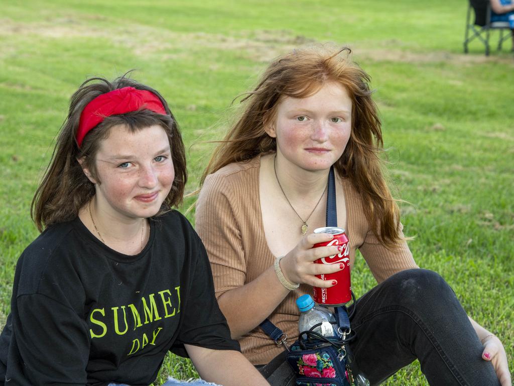 Khloe Morrall and Sheree Rowe. Triple M Mayoral Carols by Candlelight. Sunday 8th December, 2024. Picture: Nev Madsen.