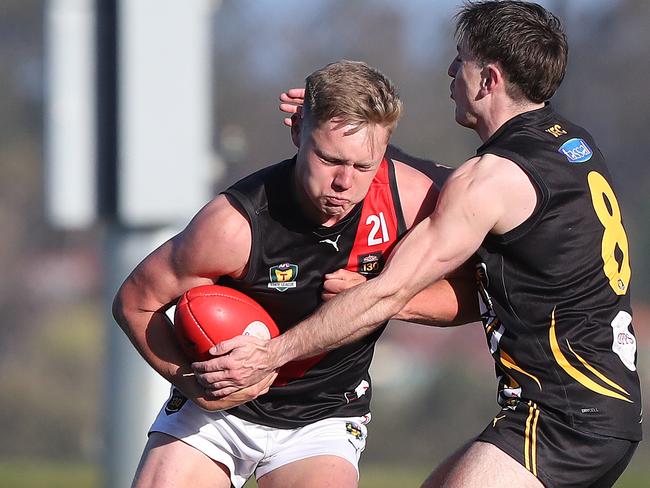 Blade Sulzberger (left) boring through for North Launceston. Picture: Nikki Davis-Jones