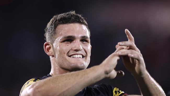 Nathan Cleary has revealed the Panthers composure and culture has been the secret to their incredible regular season win streak. Picture: Getty Images.