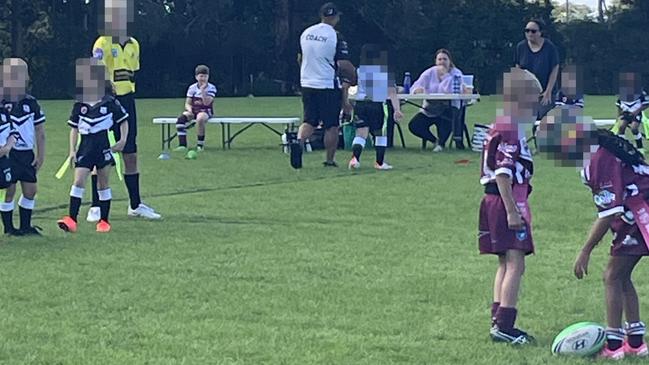 Eli on the bench, was asked to sit out ‘tackle ready’ training. Picture: Supplied