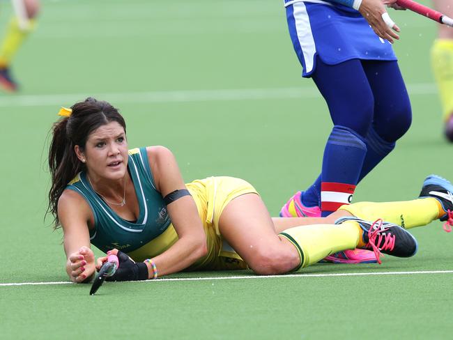 Anna Flanagan in action against Malaysia. Picture: Adam Head