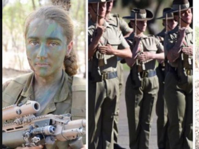 Melanie Rowley posted these pictures of her soldier daughter before her death. Picture: Facebook