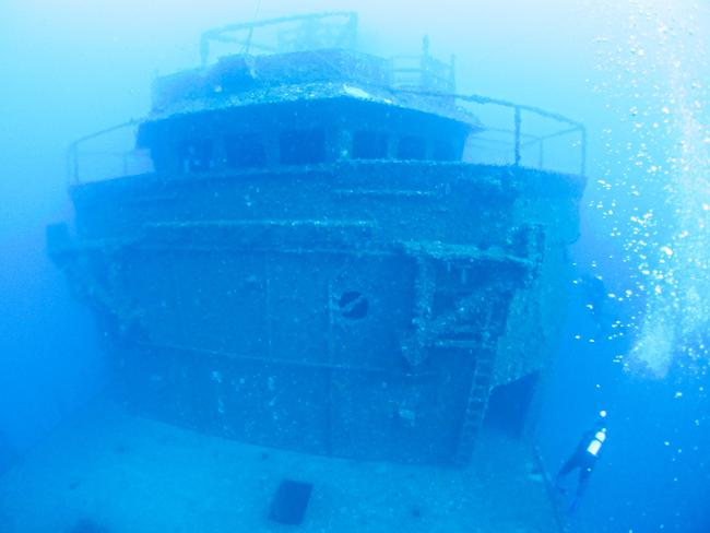 The Ex HMAS Adelaide three years after it was sunk. Picture: Sue Dengate