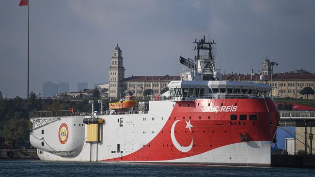 A Turkish seismic research vessel. Picture: AFP