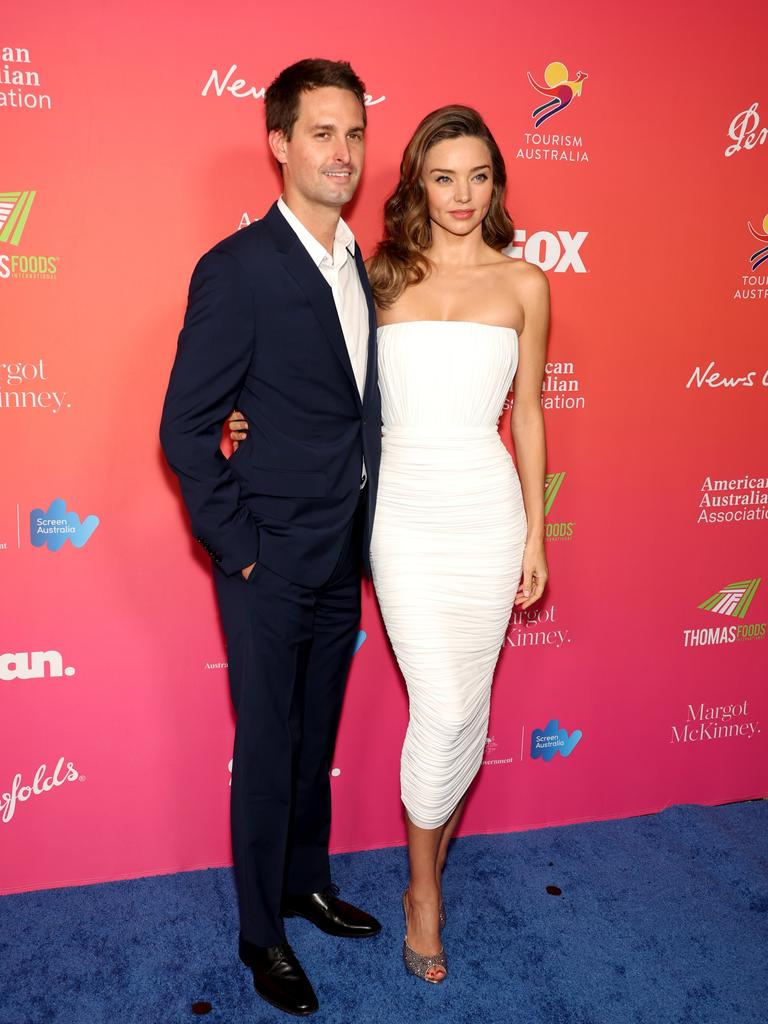 Evan Spiegel and Honoree Miranda Kerr.