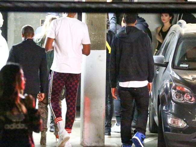 Ben Simmons and Kendall Jenner walked separately outside Peppermint Club in West Hollywood. Picture: BACKGRID Australia