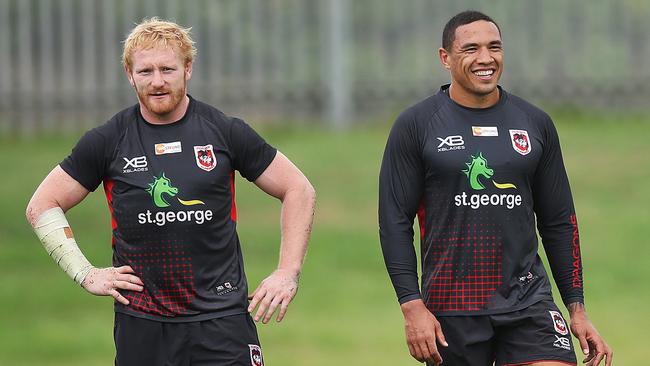 James Graham and Tyson Frizell. Picture: Phil Hillyard