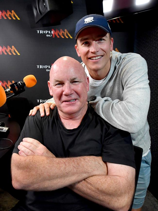 Triple M’s new-look drivetime Rush Hour show with Andrew Jarman and Bernie Vince. Picture: AAP Image/Sam Wundke.