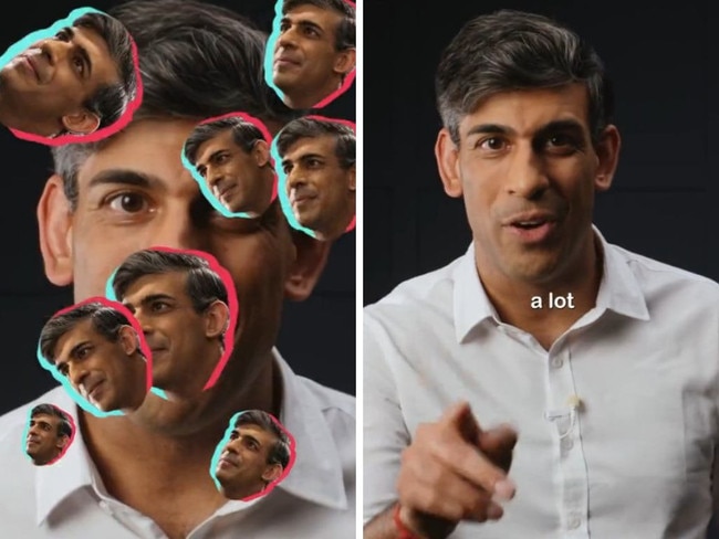 Rishi Sunak made a video specifically for TikTok users. Pictures: TikTok / ukconservatives