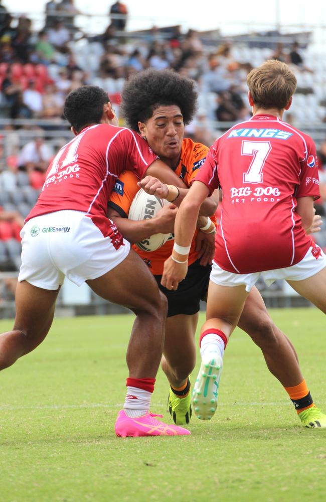 Dominic Ierome. Connell Cup under-17s action between the Tigers and Dolphins. Sunday, February 11, 2024.