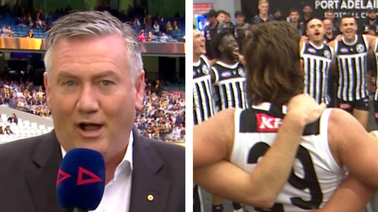 Eddie McGuire has responded to Port Adelaide's prison bar jumper move.