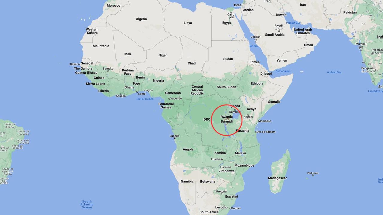 The virus is spreading in Burundi. Picture: Google Maps