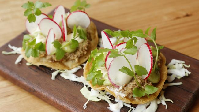 The sikil-pak tostadas at Bandita. Picture: Lachie Millard