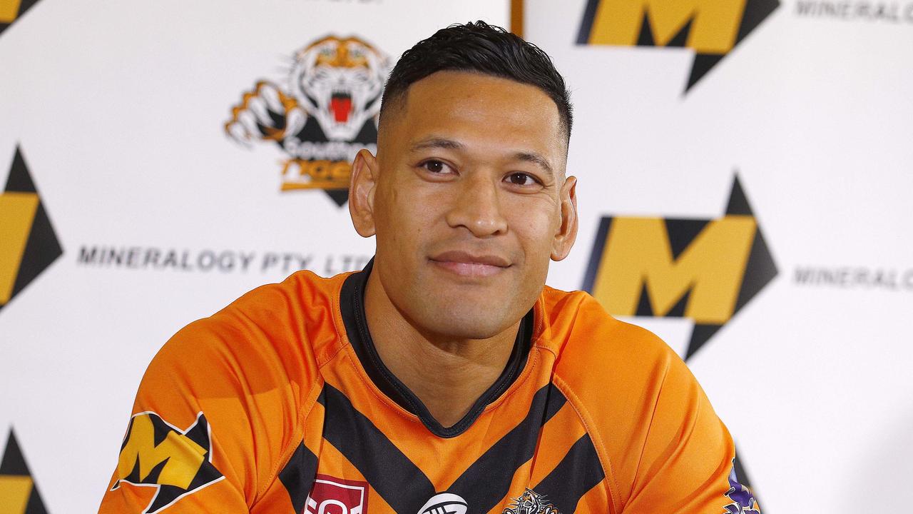 Israel Folau i seeking a court injunction to play for the Southport Tigers. Picture: NCA NewsWire/Tertius Pickard