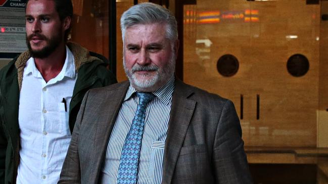 Former financial adviser Graeme Miller leaves a Sydney court. Picture: Adam Yip