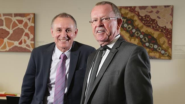 Premier Jay Weatherill today detailed his agreement with independent kingmaker, Frome MP Geoff Brock, including $39 million for regional development. Photo: Calum Robertson.