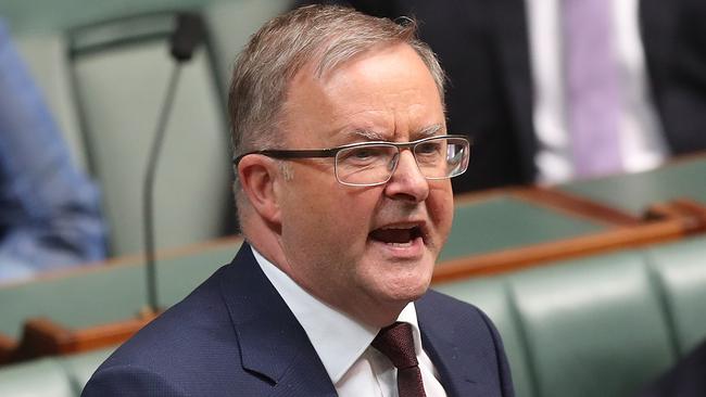 Opposition Leader Anthony Albanese in parliament yesterday. Picture: Kym Smith