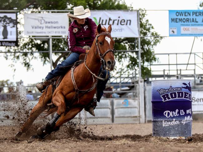 Barrel racing champion Leanne Caban.