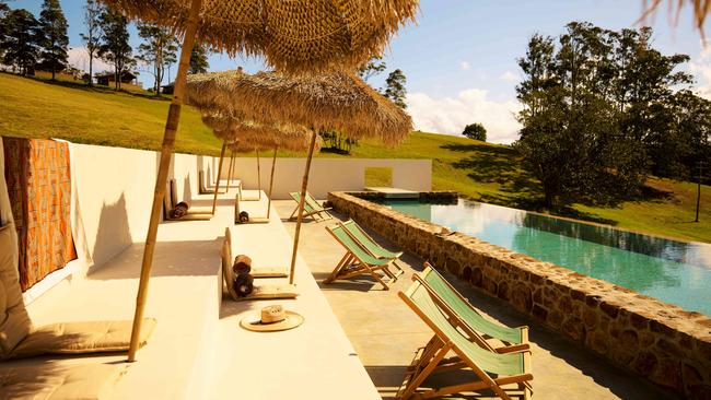 The main pool at Sun Ranch in the Byron Bay hinterland, NSW.