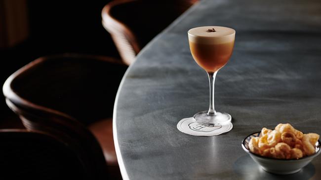 The espresso martini with a sichuan pepper twist. Picture: Simon Shiff.