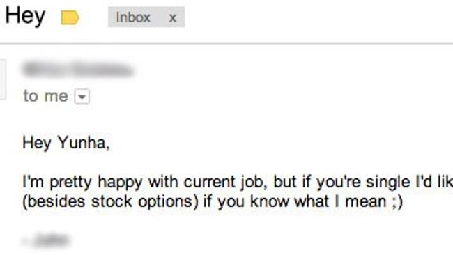 One of the “more professional emails” Yunha has received as a female CEO.