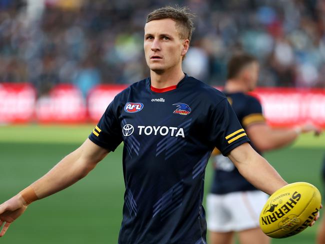 Tim Michell is trying to find a way to squeeze Jordan Dawson in. Picture: James Elsby/AFL Photos via Getty Images