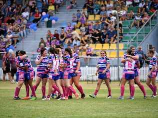 MORE COMPETITION: Past Brothers celebrate winning the BRL women's grand final last year. The club will now face more sides this season with Gladstone Rugby League joining the competition. Picture: Brian Cassidy