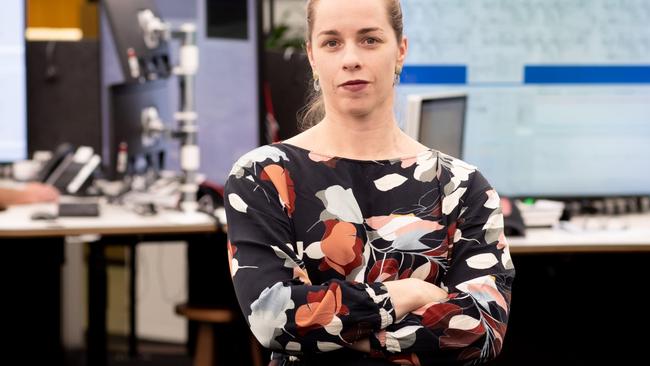 Origin Energy’s Aleta Nicoll, who manages the Origin Energy Brisbane Central Control Room. Picture: Luke Marsden/MaxAgency