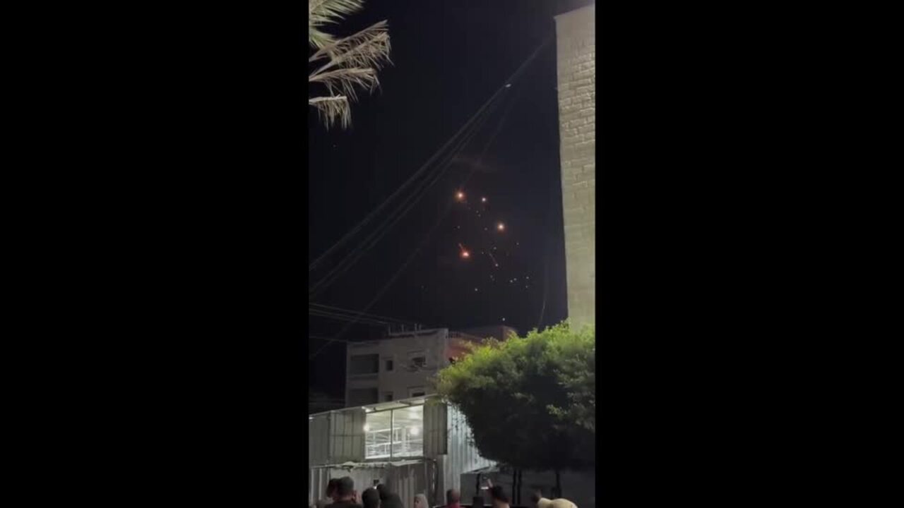 Gazans Cheer as Iranian Missiles Fly Overhead to Tel Aviv