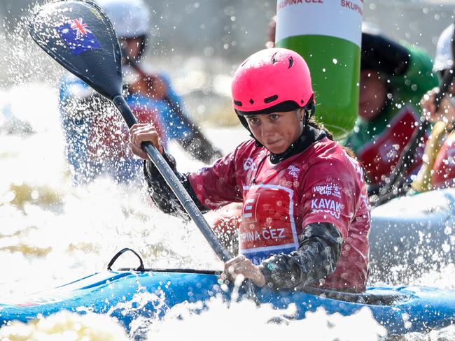 Noemie Fox had her sister’s heart racing during qualifying. Picture: Paddle Photography