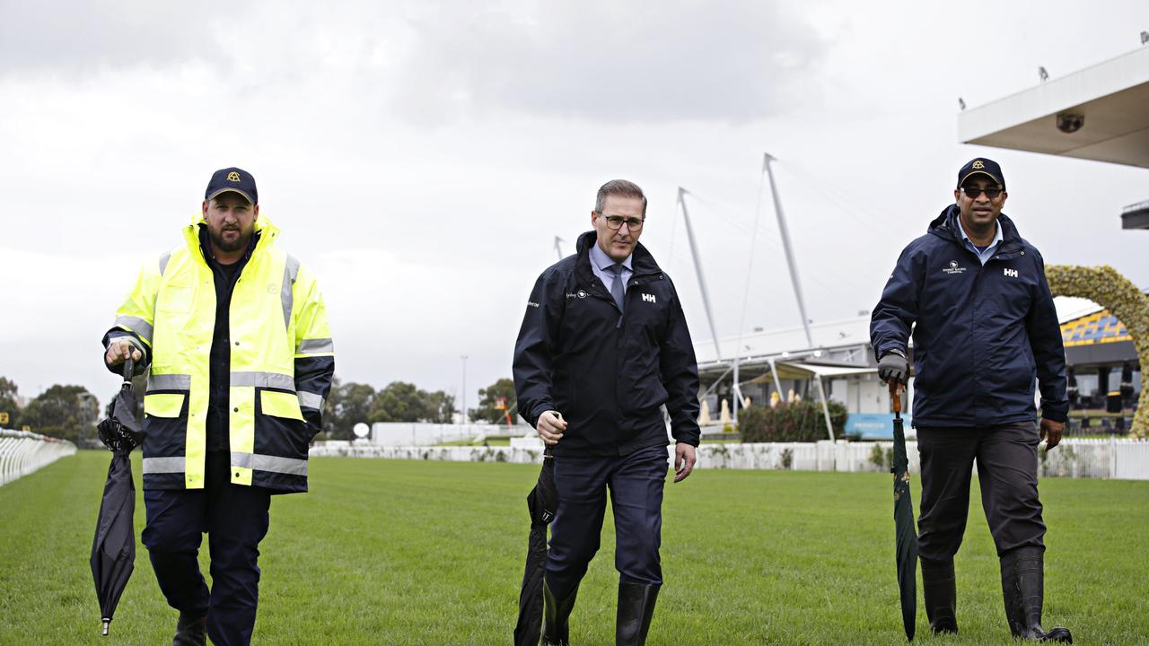 Stewards Walk the Track