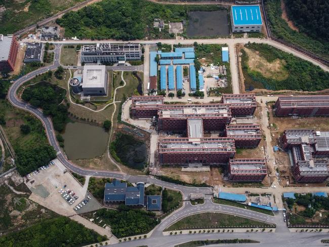 The P4 laboratory (centre left) on the campus of the Wuhan Institute of Virology in Wuhan. Picture: AFP