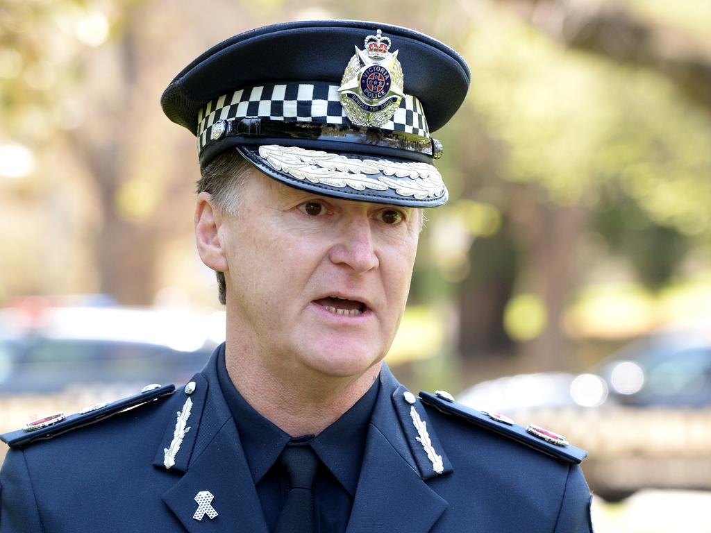 Shane Patton took over as top cop at the start of the Covid-19 pandemic — and it never got any easier. Picture: Andrew Henshaw