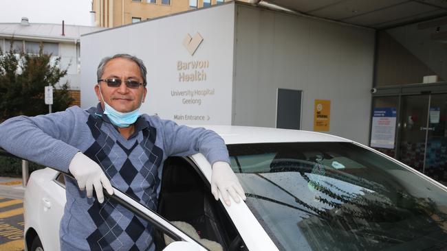 Didi rideshare driver Abdullah Mohammad has been providing special service for healthcare workers needing to get to and from work. Picture: Peter Ristevski