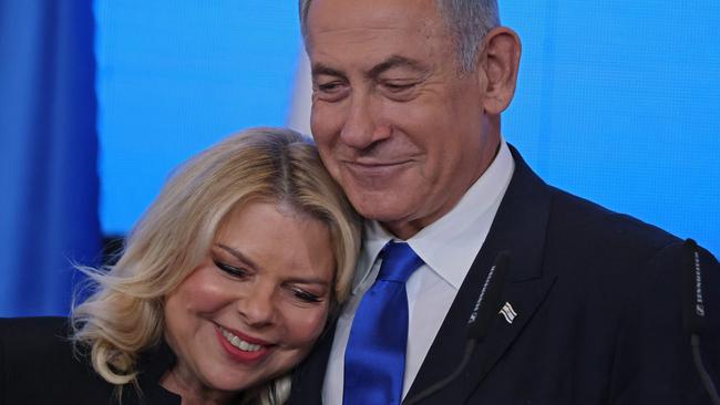 Sara and Benjamin Netanyahu face a long line of legal troubles. Picture: AFP