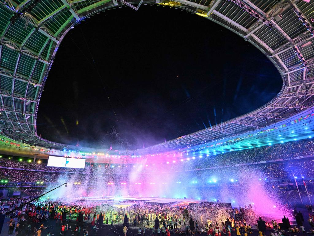 An overview shows the closing ceremony of the Paris 2024 Olympic Games at the Stade de France, in Saint-Denis, in the outskirts of Paris, on August 11. Picture: JUNG Yeon-je/AFP