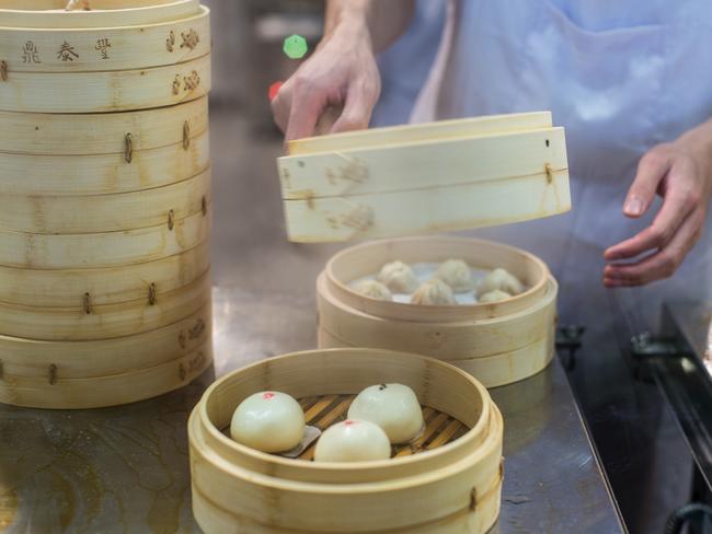 Din Tai Fung’s steamed dumplings. Picture: Supplied