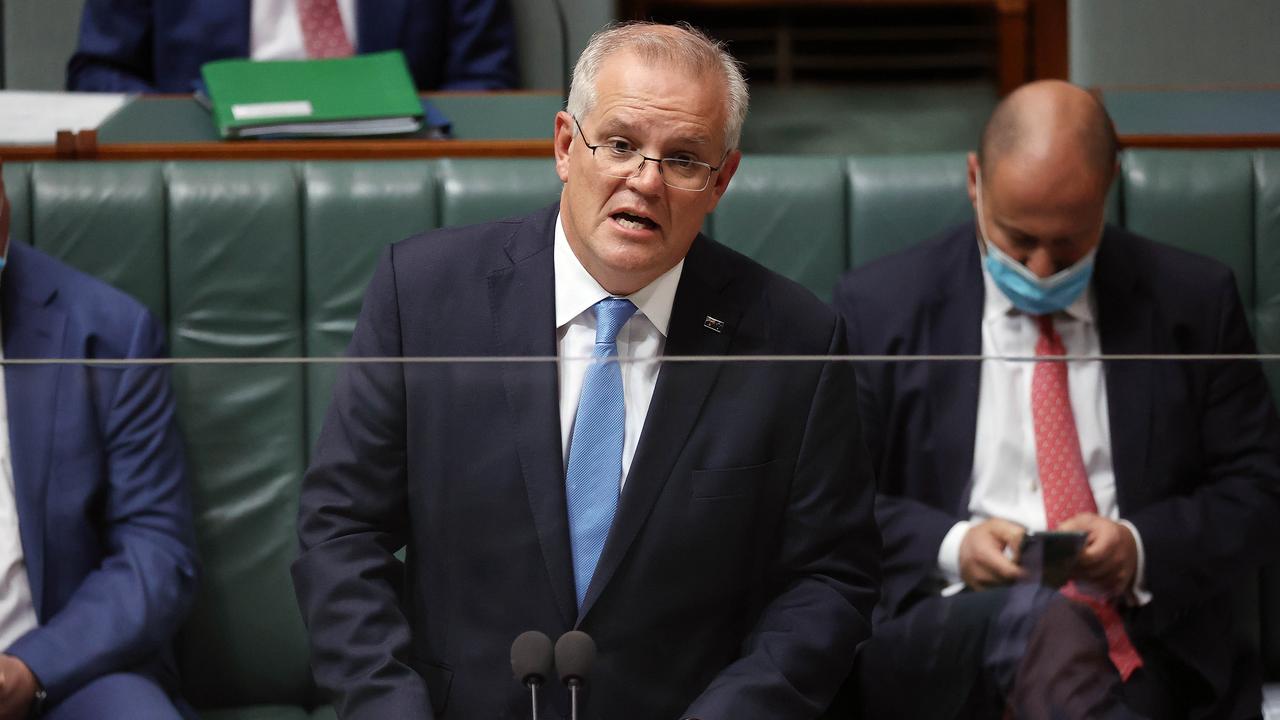 Scott Morrison was forced to withdraw his unparliamentary remark. Picture: NCA NewsWire / Gary Ramage