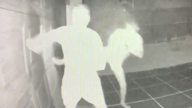 Gold Coast residents have fallen victim to a viral challenge on the TikTok. A screenshot of home security footage from a Parkwood resident showing two boys taking part in the challenge.