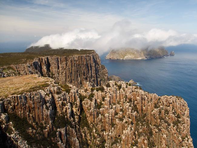 Looking over the Cape Pillar area towards Tasman Island on Tasmania's Three Capes Track. Wed 16/12/2015 picture - Peter Mathew