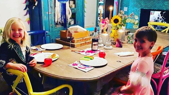 Pink has lots of fun with her kids - including having a dress-up Valentine's Day dinner. Image: Instagram