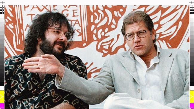 Director Peter Jackson (L) &amp; producer Robert Zemeckis at 53rd Venice Film Festival, 01/09/96.