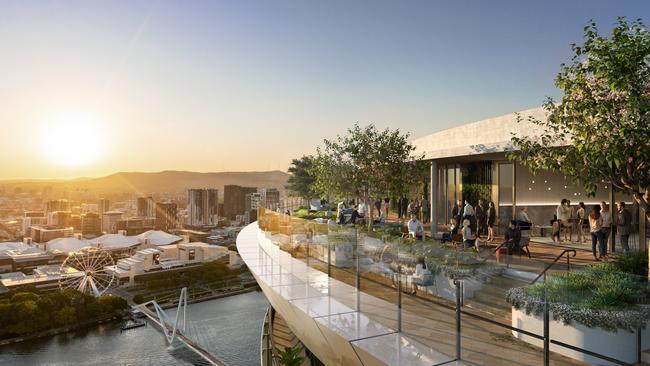 An artist’s impression of Queen’s Wharf’s Sky Deck.