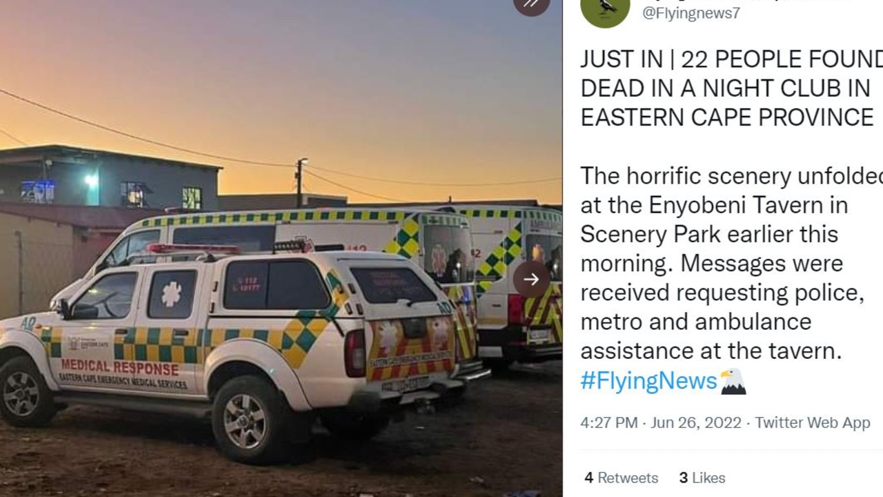 Police are investigating the circumstances leading up to the deaths. Picture: FlyingNews7/Twitter