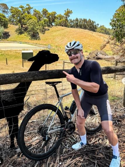 F1 driver Valtteri Bottas in the Adelaide Hills on his last visit to Australia. Picture: Instagram