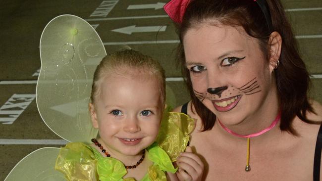 Izabelle Marshall and Nicky Clarke at Spooky Nights at Sea World, Main Beach. Picture: Regina King