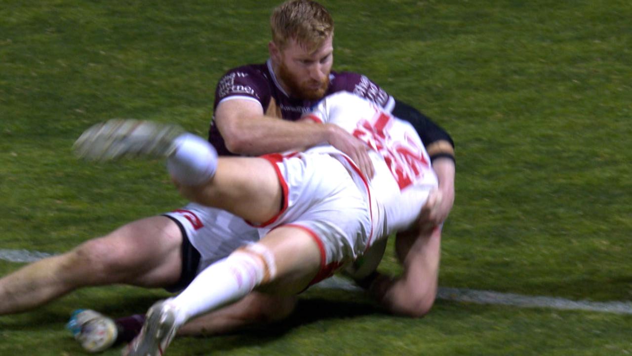 Dan Russell's try was disallowed