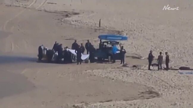 Dramatic scenes as man pulled from water at Bondi Beach